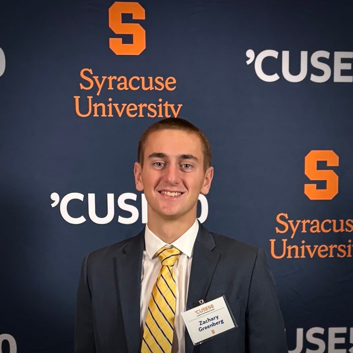 Zachary Greenberg at a Syracuse University event